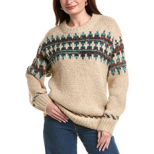 Color Block Womens  Pullover, Beige